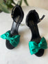 Ribbon Bows Decor Buckle Straps Heels